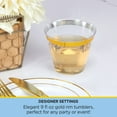 thumbnail image 4 of Tableluxe Premium Gold Rimmed Clear Plastic Tumbler, 9 fl. oz, 48 ct., 4 of 7