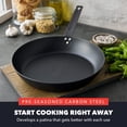 thumbnail image 2 of Bobby Flay by GreenPan Pre-Seasoned Carbon Steel Fry Pan, 12", 2 of 10