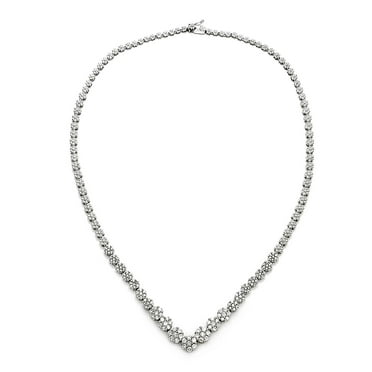 3.00 CT.TW. Round Cut Diamond Graduating Tennis Necklace in 14K Gold