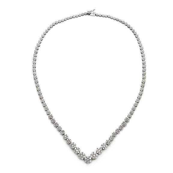 3.00 CT.TW. Round Cut Diamond Graduating Tennis Necklace in 14K Gold