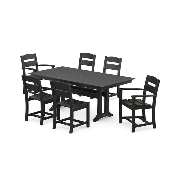 POLYWOOD Gulf Shores Farmhouse Trestle Dining Set, 7pc - Samsclub.com