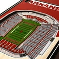 thumbnail image 3 of YouTheFan Arkansas Razorbacks 6"x19" 3D Stadium View Banner, 3 of 6