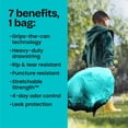 thumbnail image 3 of Glad ForceFlex MaxStrength 13-Gallong Kitchen Drawstring Trash Bags, Bahama Bliss + Febreze, Teal, 120 ct., 3 of 10