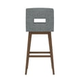 thumbnail image 9 of HH2 Home Upholstered Key Back Wood Adjustable Height Swivel Bar Stool, 9 of 19