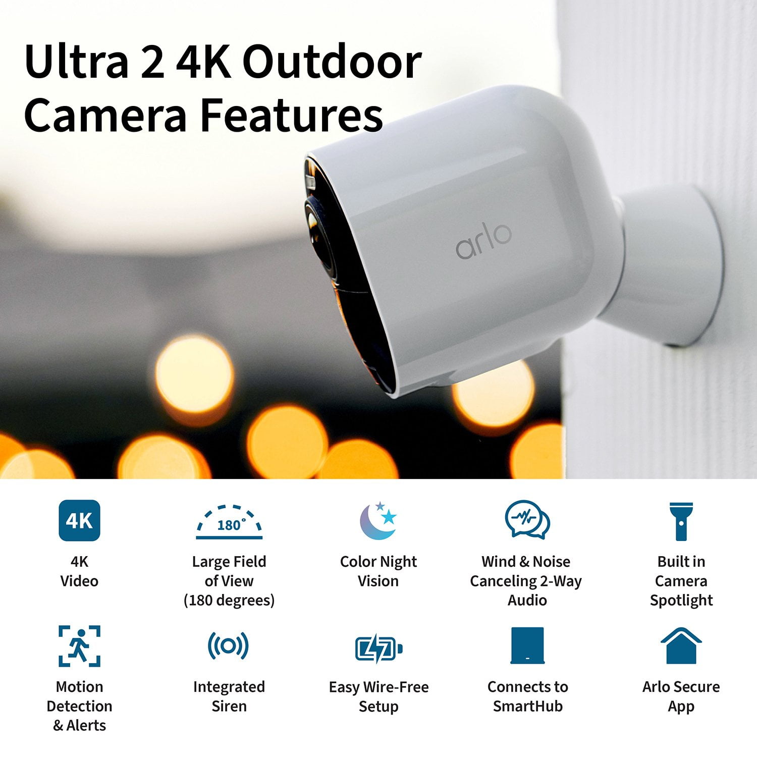 Arlo Ultra Spotlight Security Camera (2nd Gen), 2-Pack - Samsclub.com