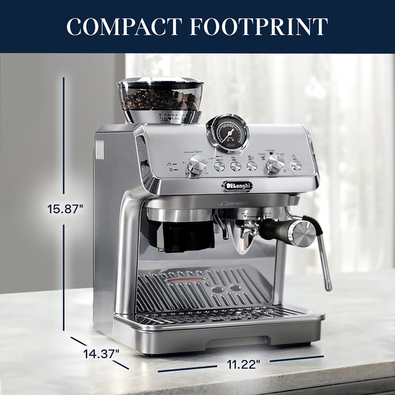 De'Longhi La Specialista Arte Stainless Steel Espresso Machine