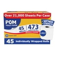 thumbnail image 1 of POM 2-Ply Toilet Paper 45 rolls, 473 sheets/roll, 1 of 9