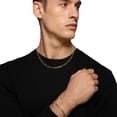 thumbnail image 4 of Solid Figaro Link Chain Bracelet in 14K Gold, 4 of 5