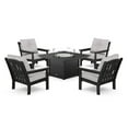 thumbnail image 7 of POLYWOOD Gulf Shores Deep Seating Fire Chat Set with Sunbrella Fabric, 5pc, 7 of 7