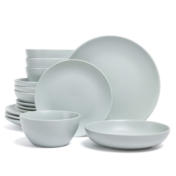 Over&Back 16-Piece Coupe Stoneware Dinnerware Set