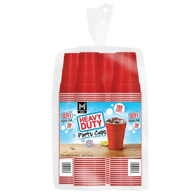 Member's Mark Heavy-Duty, Red Cups, 18 oz., 188 ct.