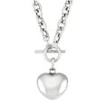 thumbnail image 4 of Puffy Heart Toggle Pendant Necklace in Sterling Silver, 4 of 9