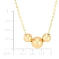 thumbnail image 9 of Three Bead Pendant Necklace and Drop Earrings Set in 14K Gold, 9 of 12