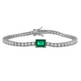 thumbnail image 1 of Lab Created Gemstone & White Sapphire Tennis Bracelet in Sterling Silver, 1 of 7