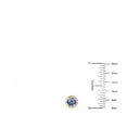 thumbnail image 3 of Round Cut Gemstone & 0.28 CT. T.W. Halo Diamond Stud Earrings in 14K Gold, 3 of 4