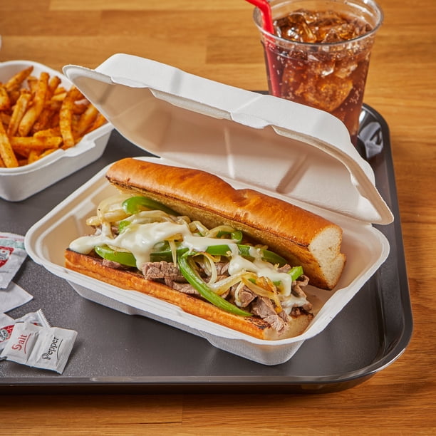 Hefty ECOSAVE Hoagie Hinged Lid Container, 9