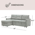 thumbnail image 4 of Kylie Storage Sectional with Pullout Bed, Assorted Colors, 4 of 9