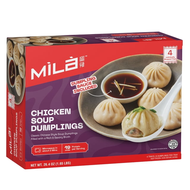 MiLa Chicken Soup Dumplings (Frozen), 26.4 OZ