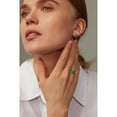 thumbnail image 5 of Oval Cut Gemstone & 0.23 CT. T.W. Diamond Halo Ring in 14K Gold, 5 of 5
