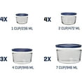 thumbnail image 2 of Anchor Hocking SnugFit 26-Piece Glass Food Storage Containers with Navy Lids, 2 of 5