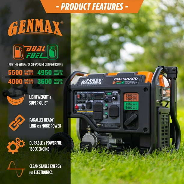 5,500/4,000-Watt Genmax Dual Fuel Open Frame Inverter With CO