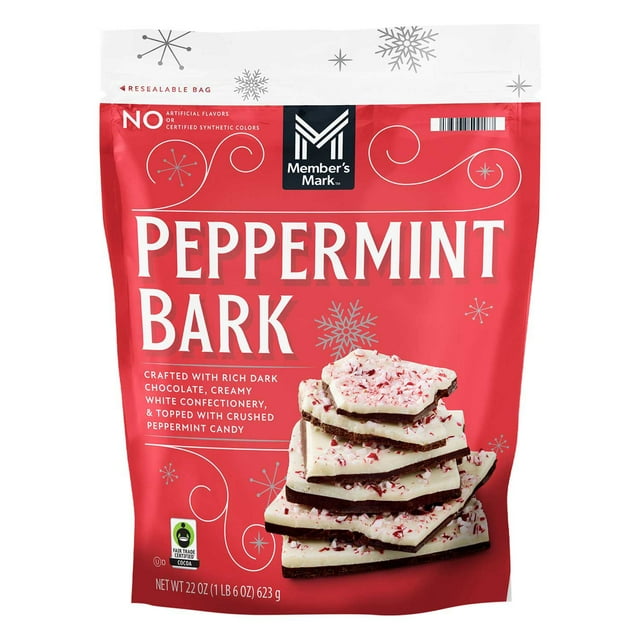 Member's Mark Dark Chocolate Peppermint Bark, 22 oz.