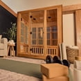 thumbnail image 1 of Backyard Discovery 4-Person Cedar Indoor Infrared Sauna with Red Light Therapy & Chromotherapy, 1 of 12
