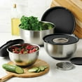 thumbnail image 3 of Tramontina 8-Piece Stainless Steel Mixing Bowl and Grater Set with Lids, 3 of 17