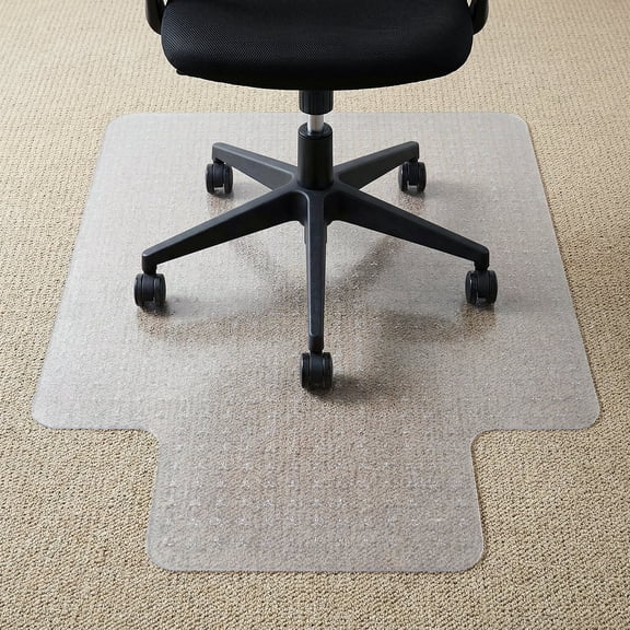 Cleartex TrYlok Vinyl Chair Mat for Carpets up to 1/4", Assorted Sizes & Shapes