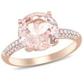 thumbnail image 1 of Morganite & 0.17 CT. T.W. Diamond Ring in 14K Gold, 1 of 6
