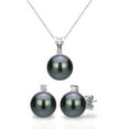 thumbnail image 1 of 7-7.5MM Freshwater Pearl and Diamond Pendant and Earring Set, 1 of 5