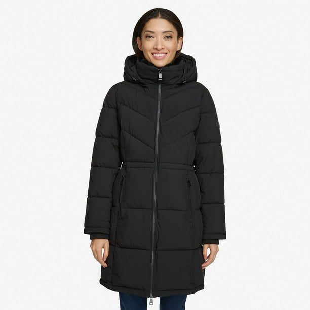 DKNY Women's Long Puffer Jacket