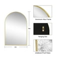 thumbnail image 5 of Always Home 24in x 36in Metal Wall Arch Mirror, Black or Brass, 5 of 6