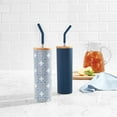 thumbnail image 5 of Member's Mark 24-oz Stainless Steel Insulated Tumblers With Wood Lids And Stainless Steel Straws, Assorted Colors 2 pk., 5 of 6