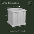 thumbnail image 4 of Mayne Cape Cod Square Planter, Choose Size, 4 of 11