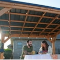 thumbnail image 4 of Backyard Discovery Arcadia Cedar Gazebo with PowerPort, Choose Size, 4 of 9