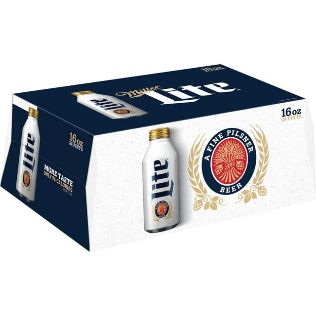 Miller Lite Lager Beer, 16 fl. oz. aluminum bottle, 24 pk.