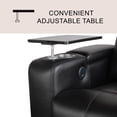 thumbnail image 3 of Travis Power Theater Recliner with Table, Assorted Colors, 3 of 9