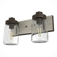 thumbnail image 2 of Hunter Devon Park with Clear Glass Bathroom Vanity Wall Light Fixture, 2 of 8