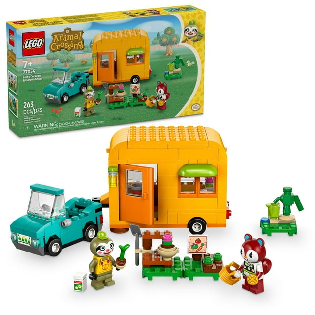 LEGO Animal Crossing Leif's Caravan & Garden Shop Building Toy, 263 pcs.