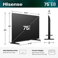 thumbnail image 2 of Hisense 75 Inch Class E8 Series Mini-LED Google Smart TV 75E85SG, 2 of 13