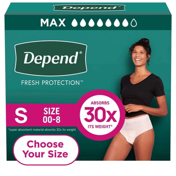 Depend Fresh Protection Incontinence Underwear for Women, Choose Size
