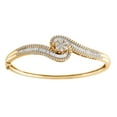 thumbnail image 2 of 1.98 CT. T.W. Diamond Swirl Bangle Bracelet in 14K Gold, 2 of 3