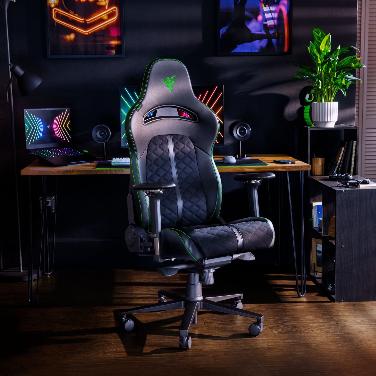 Razer Leatherette Enki X Gaming Chair Leet Edition, Black