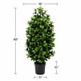 thumbnail image 6 of Artificial 4' Holly Berry Cone Shaped Topiary in Black Grower's Pot, 6 of 6
