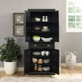 thumbnail image 3 of Crosley Furniture Seaside Coastal Pantry Storage Cabinet with Shelves, 3 of 22