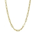 thumbnail image 1 of High-Polish Paperclip Necklace in 14K Yellow Gold, 1 of 8