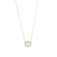 thumbnail image 1 of Cushion Cut Gemstone Bezel Set Necklace in 14K Gold, 1 of 5