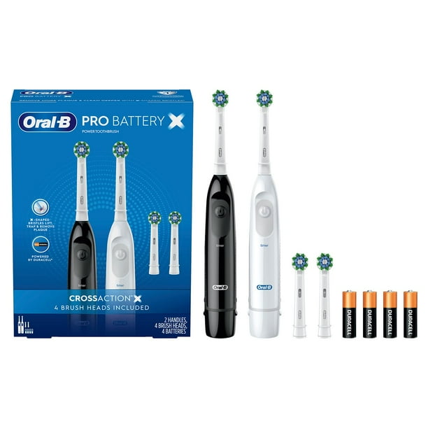 Oral-B Pro Advantage Battery-Powered Toothbrush, 2 Handles + 4