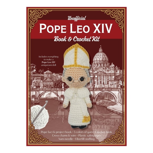 Unofficial Pope Leo XIV Book and Crochet Kit by Kati Gálusz, Kit